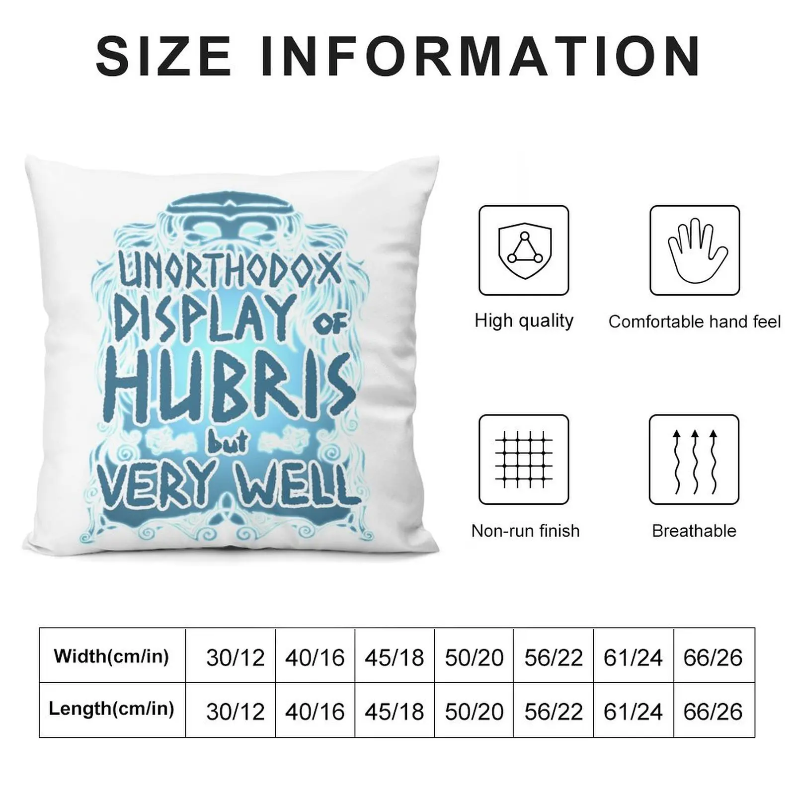 Hubris Throw Pillow Cushion Cover For Sofa Decorative pillow case home decor items pillow