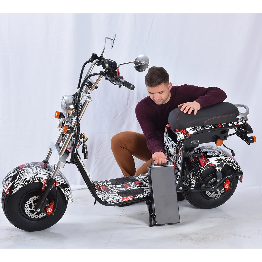 3PLUSCOCO HR8-4 EU Warehouse  Motor Scooter Electric Motorcycle 60v 20ah Electric Bike Citycoco Scooter