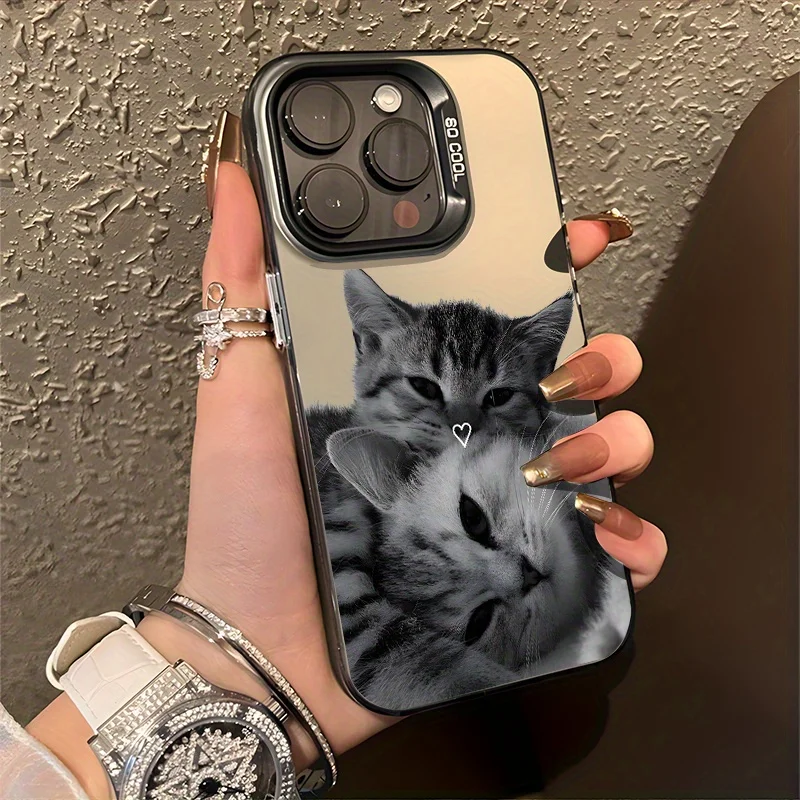 

Cute cat pattern phone case for iPhone 17 16 15 14 13 12 11 Pro/ Max/Plus shock-proof rear cover anti-fingerprint