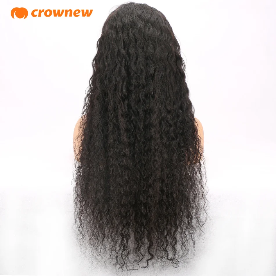 Peruca de cabelo humano encaracolado para mulheres, frente de renda HD, pré-branqueada, pré-arrancada, 100% cabelo humano real, 13X4