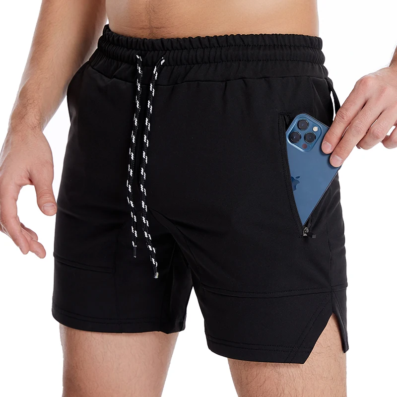 

2022 New Summer Running Pocket Shorts Men Sports Jogging Fitness Bodybuilding Shorts Training Quick Dry Mens Gym Men Shorts