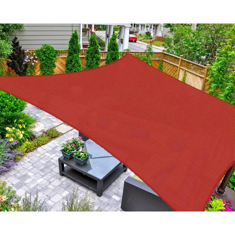 

Sun Shade Sail Rectangle Block Canopy for Patio Backyard Lawn Garden Outdoor Activities