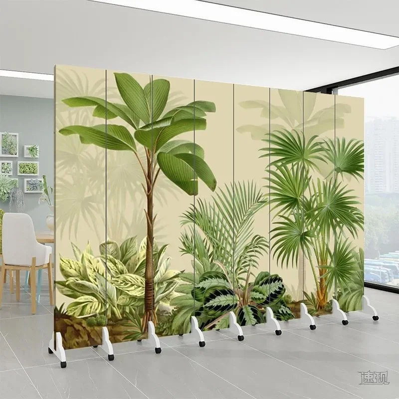 Nordic Tropical 3D Banana Leaf Screen Partition for Living Room Bedroom Dining Area Coffee Shop Decorative Space Divider