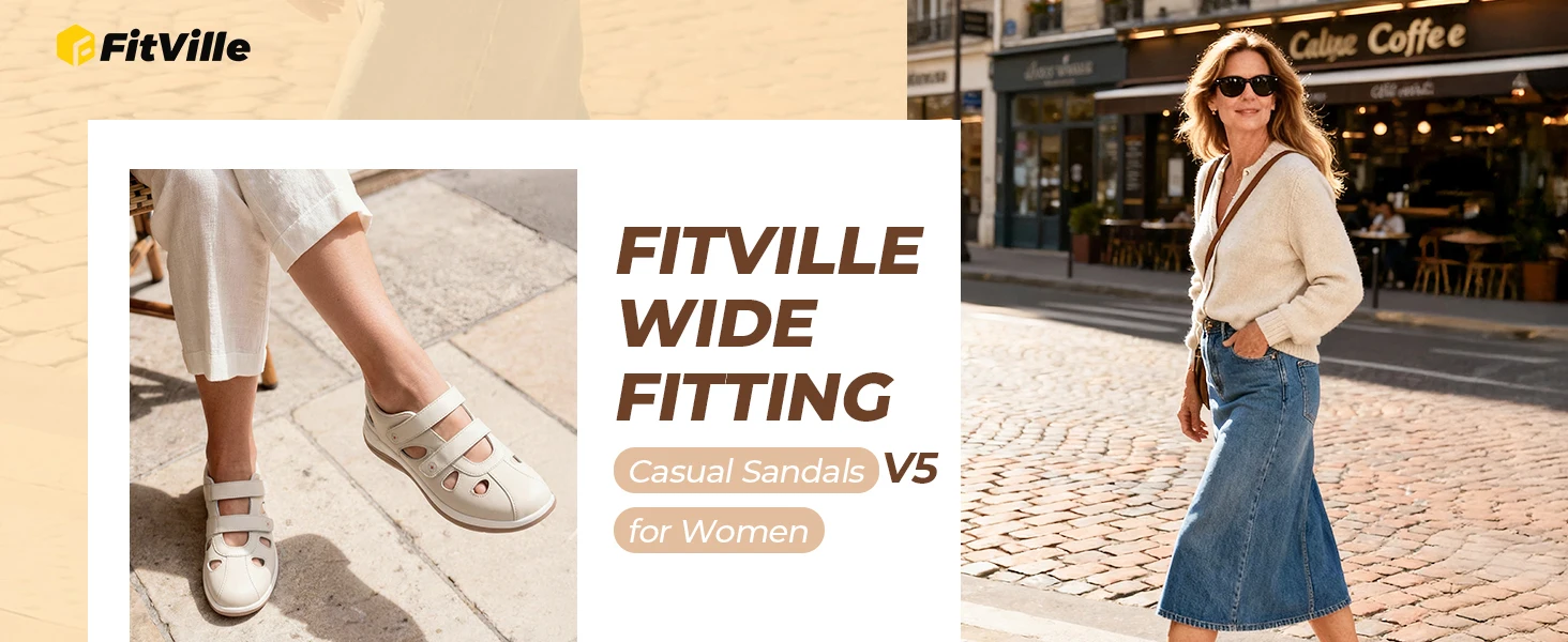FitVille Damen Sommer-Sandalen, breite Strand-Sandalen, bequeme Diabetiker-Schuhe für Damen, Fußstütze, Slipper für geschwollene Füße – Detail 2