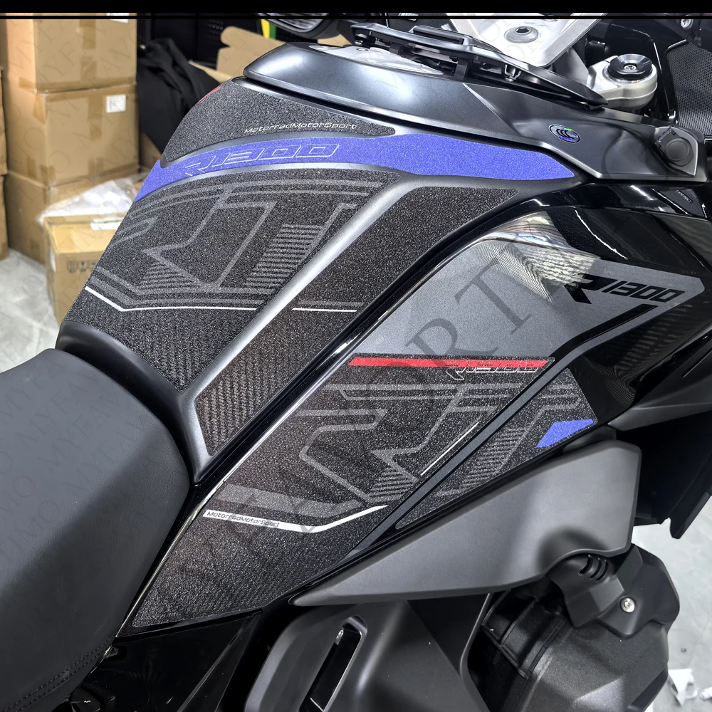 Motorcycle For R1300RT R 1300 RT R1300 Tank Pad Cap Fuel Knee Trunk Luggage Top Panniers Cases Box Frosted Stickers Protector