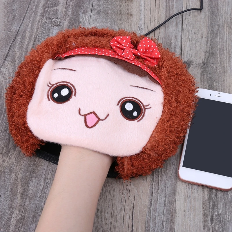 لطيف الكرتون الحيوانات الفانيلا ساخنة ماوس الوسادة جهاز تدفئة محمول USB ساخنة ماوس مع المعصم قابل للغسل لوحة الماوس التدفئة