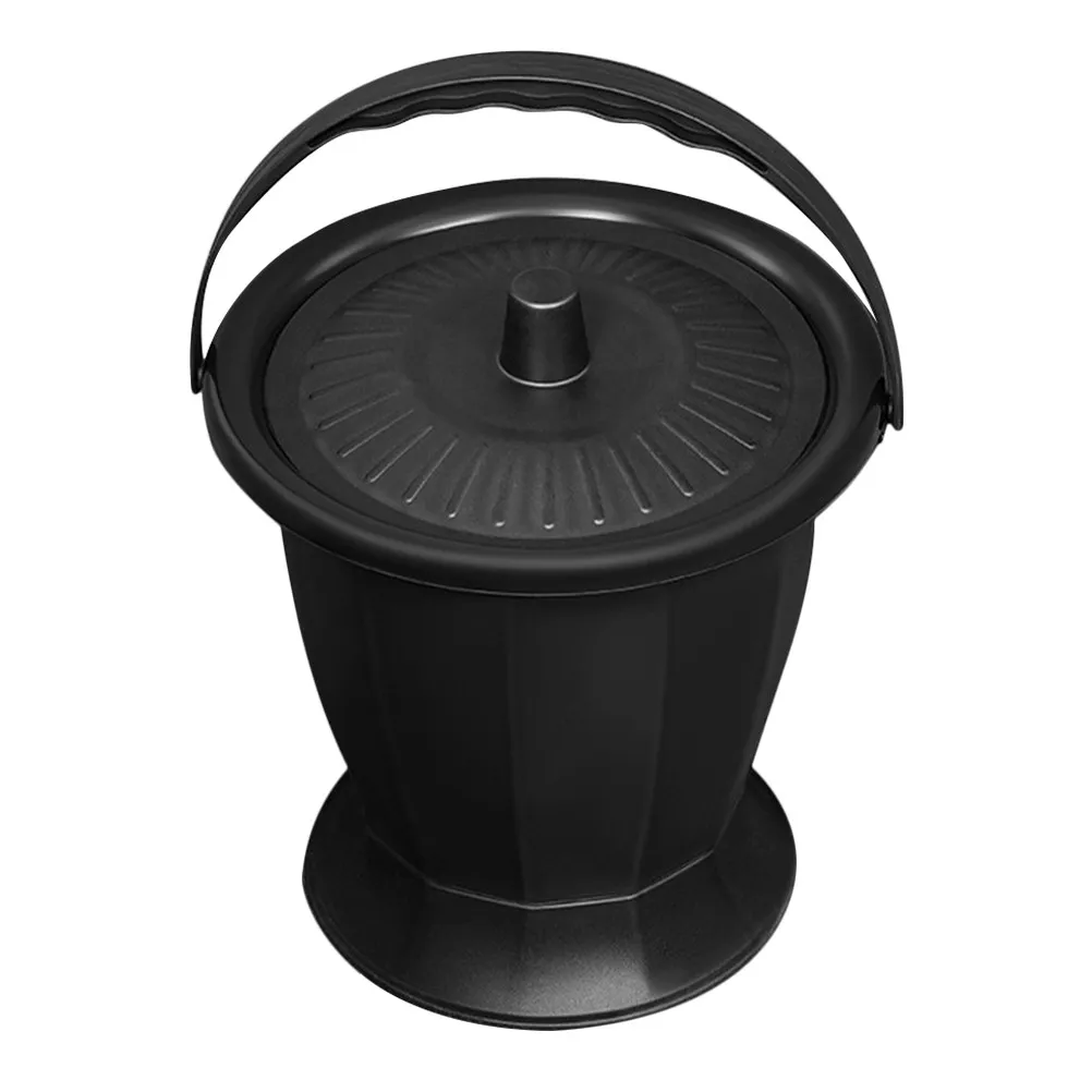 Chamber Pot for Adults Portable Toilet Reusable Plastic Urine Bucket with Cover Lightweight Sturdy Non- Base Convenient