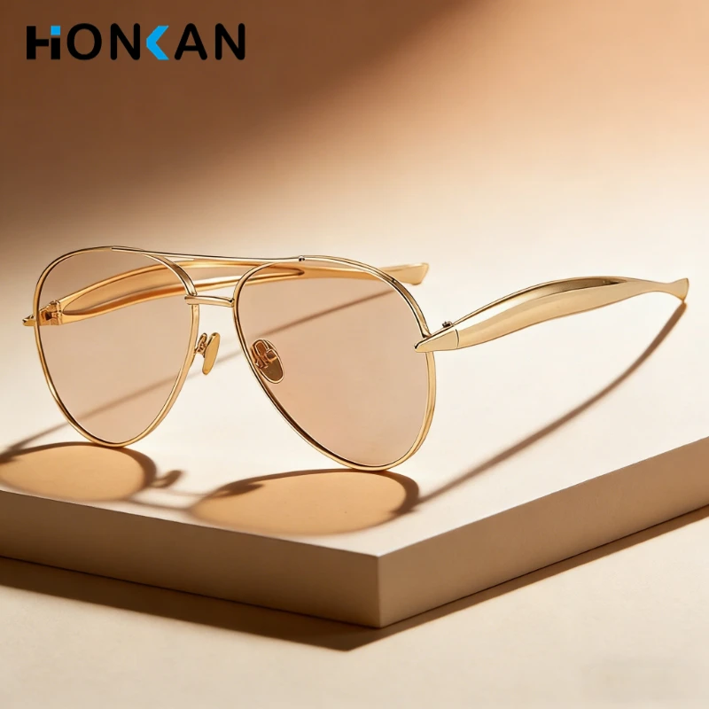 

Y2k Vintage Metal Pilot Sunglasses Women Men Large Frame Sun Glasses Punk Outdoor Driving Luxury Brand Designer Shades UV400