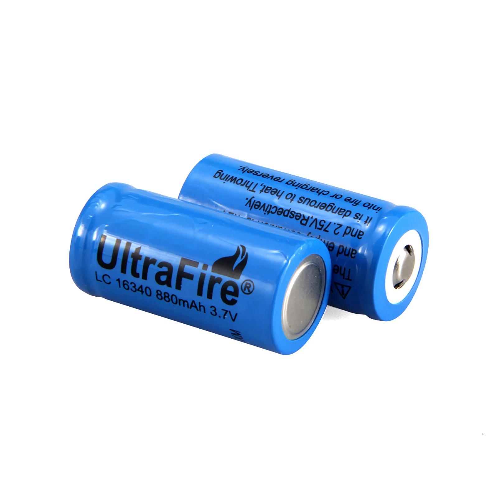 UltraFire 16340 880mAh 3.7V High Efficiency Rechargeable Lithium Ion Battery for Flashlights Toys and Multi Device Compatibility