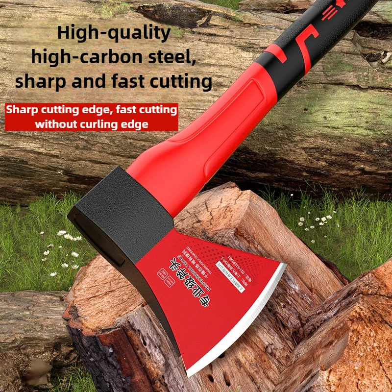 High Carbon Steel Fire Axe Chopping Wood Outdoor Axes Woodworking Household Fireman Axe Hand Mountain Hatchet Manual Tools