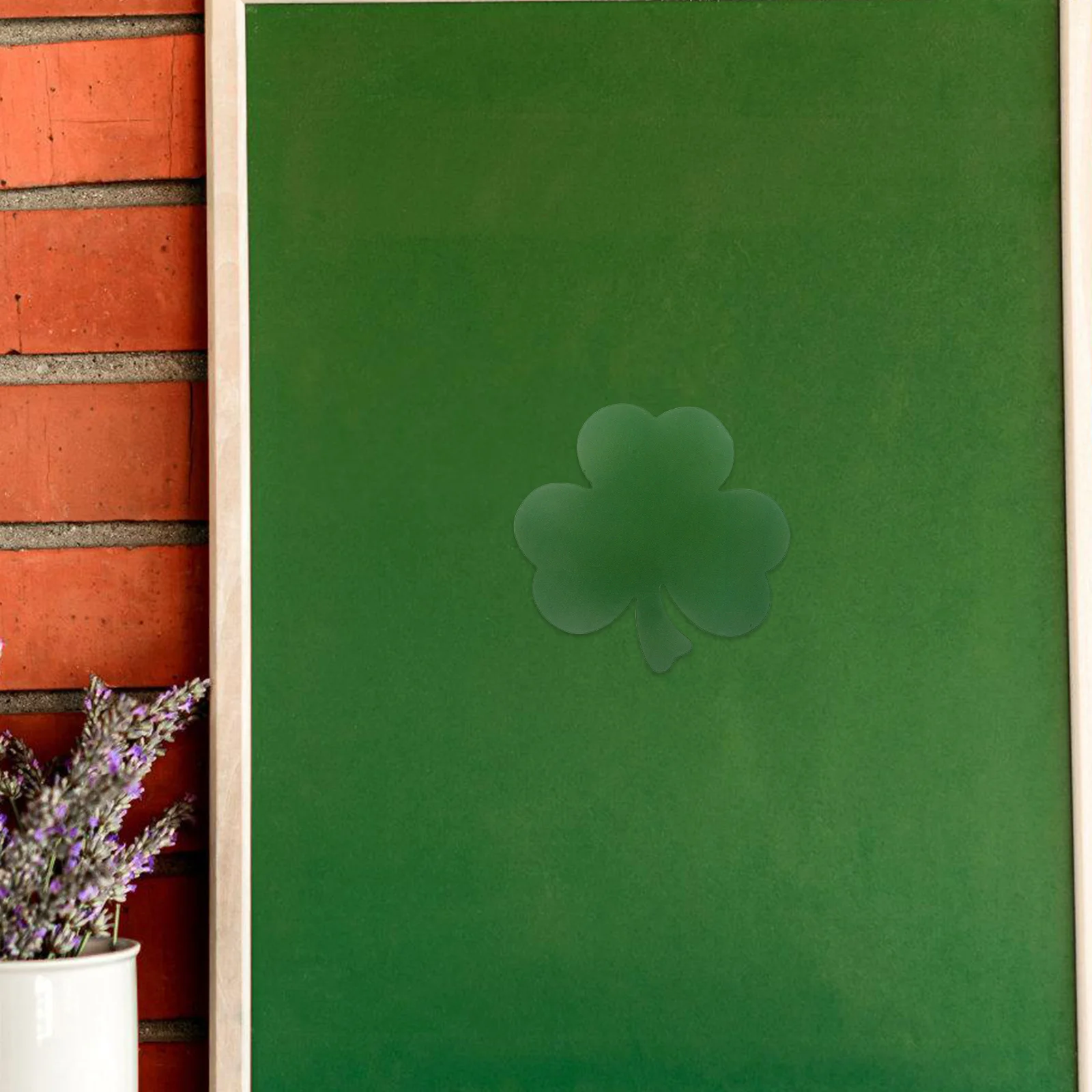 

40 Pcs Clover Handwritten Card Bulletin Board Shamrock Cutouts Decorations Leprechaun Cards for Teachers Coated Paper