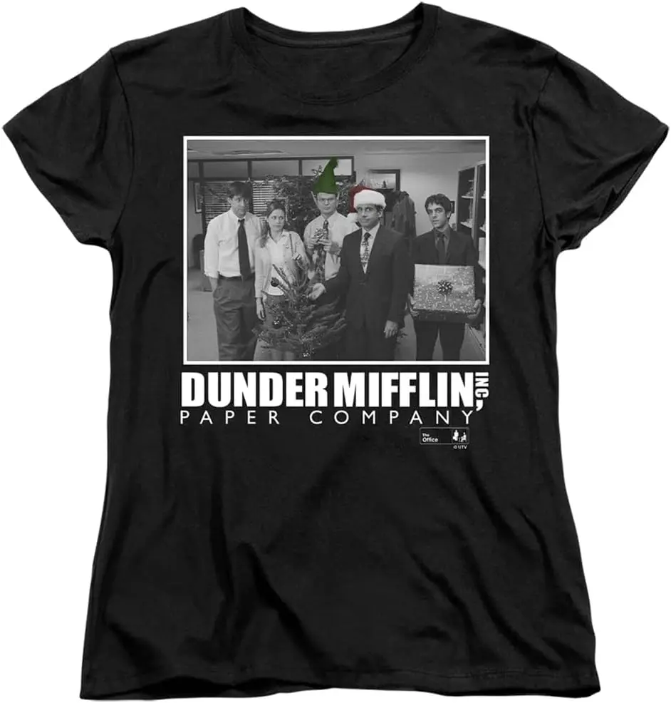 Popfunk Classic The Office Christmas at Dunder Mifflin Black Women's T Shirt