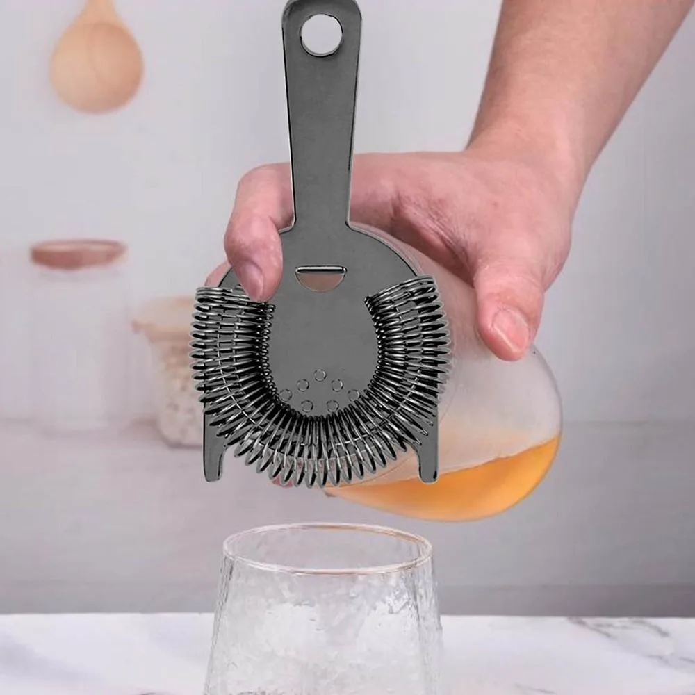 Professional 304 Stainless Steel Cocktail Strainer Wire Spring Fine Mesh Sieve Drink Strainer Bartender Tool Bartenders