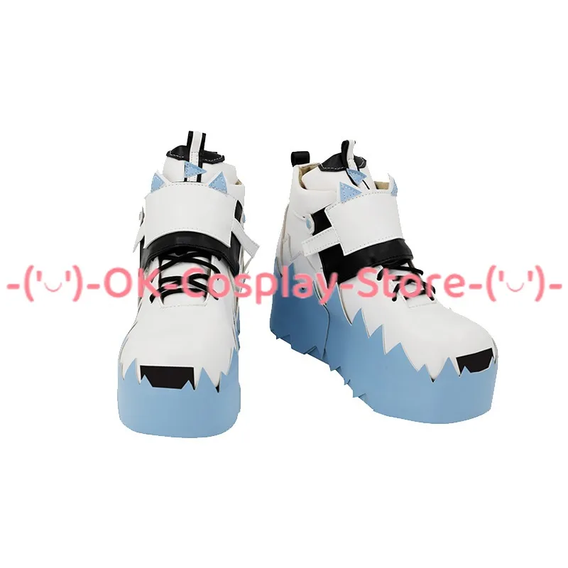 Fuwawa Abyssgard Cosplay Shoes Halloween Carnival Boots Vtuber Cosplay Prop PU Leather Shoes Custom Made