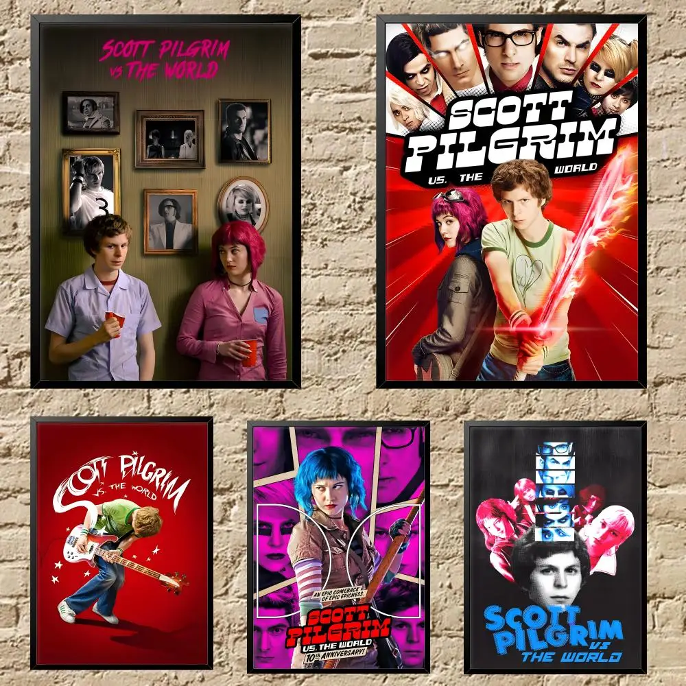 Popular Scott Pilgrim Vs. the World Poster HD Waterproof Self-Adhesive Wall Art - Versatile Decor for Any Space | Perfect Gift
