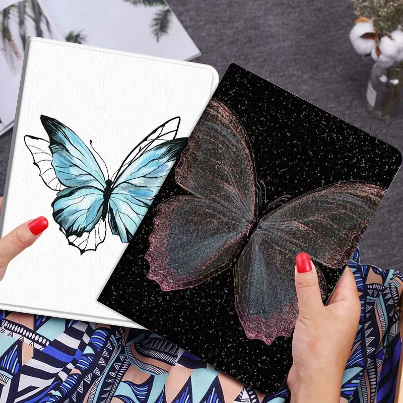 

Purple Black Butterfly Wings Tablet Case For Lenovo Xiaoxin Legion Pad Tab Pro GT Y700 Gen4 2 11 P11 M10 K10 3rd Plus Gen Gift
