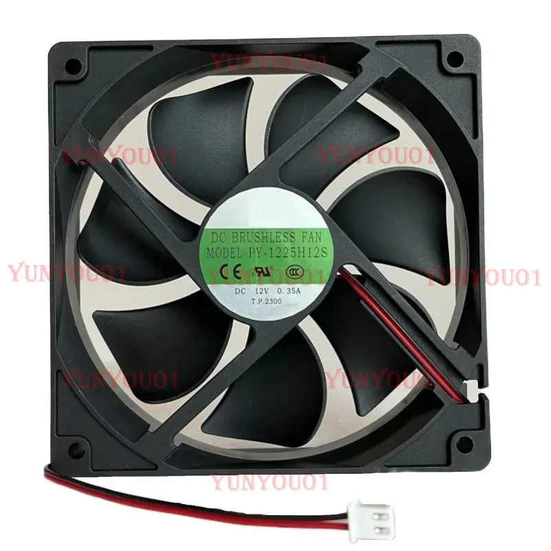 

PY-1225H12S Cooling Fan 0.35A 12CM for 12V Cooler 120*120*25mm 2pin