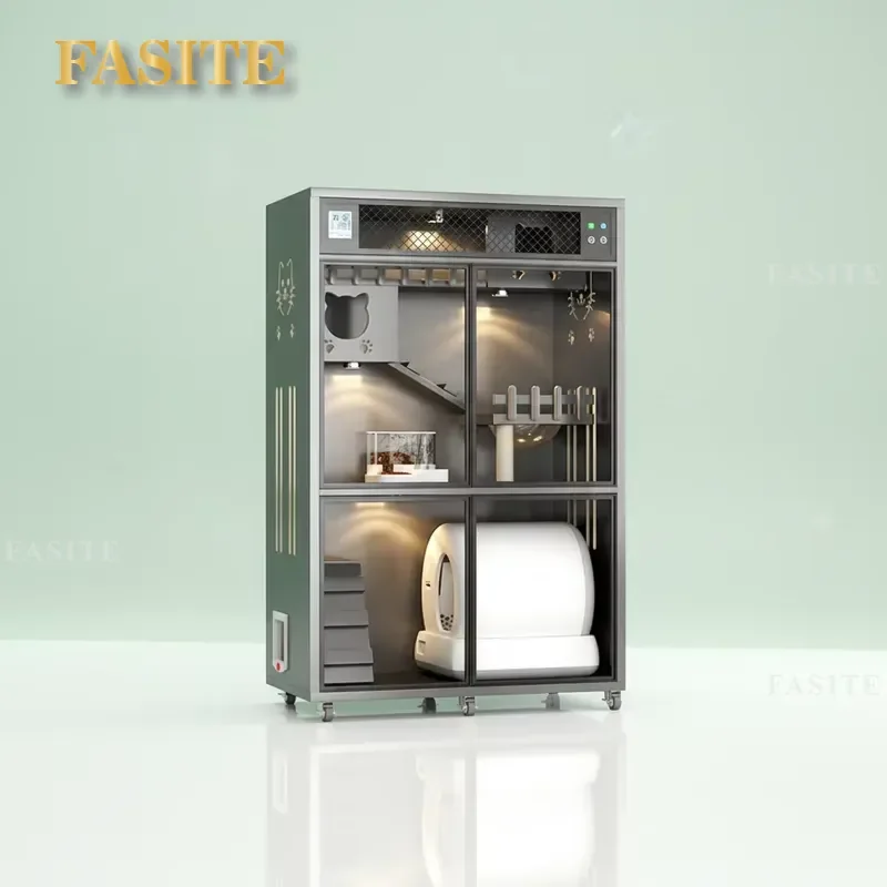 For Large Cats Modern Luxury Wooden Cat Villa Multifunctional Eco-Friendly Spacious Pet House Comfortable Sleeping Apartment