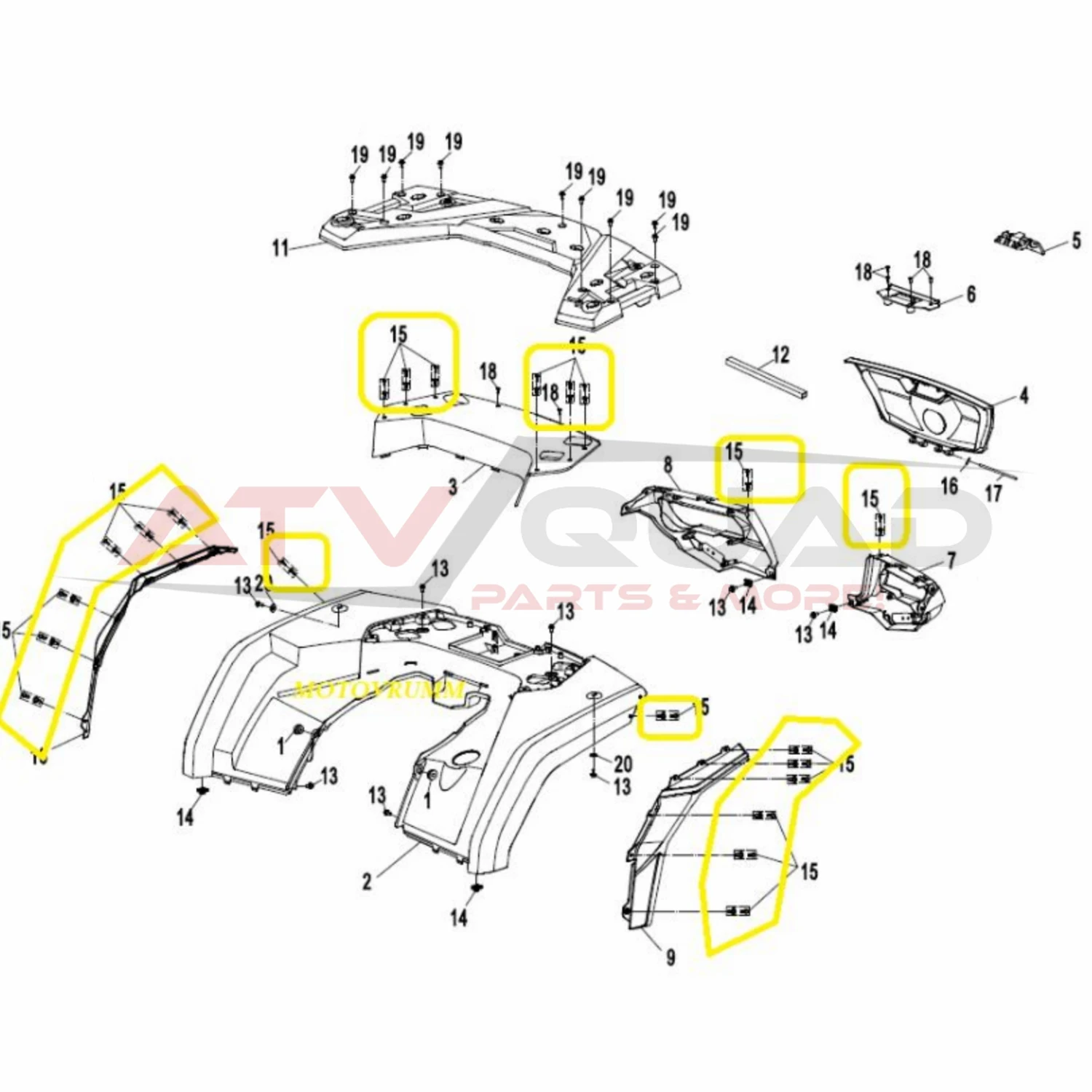 Abdeckung Kunststoff klemme Druck niet für cfmoto motor cyle 9060 300nk 300ss 040310 450ss adventura 650tk 650nk 700cl-x 2010-2015