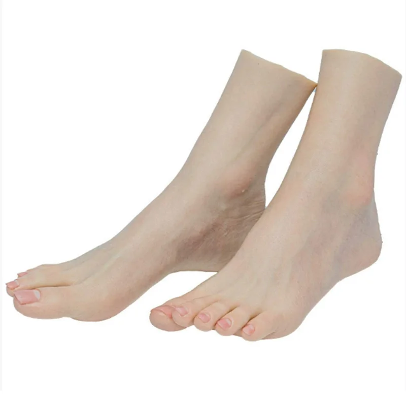 

Realistic Simulation Silicone Foot Model for Nail Art & Tattoo Sketch Practice Leg Shooting Show Stockings Feet Fetish Item