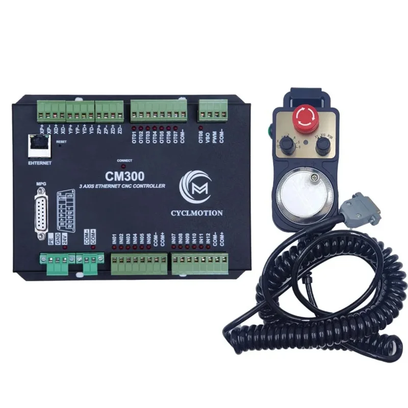 CNC engraving machine control card 3/4axis Cyclmotion supports 6axis RTCP 3D real-time tool path CM600 RTCP 6Axis handwheel kit