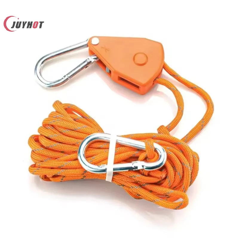 Reflective 2/4/5m 4mm Tent Rope Fastener Fixed Buckle Pulley Tensioner Ratchet Hangers Awning Wind Rope Tie Down Adjusting The image 5