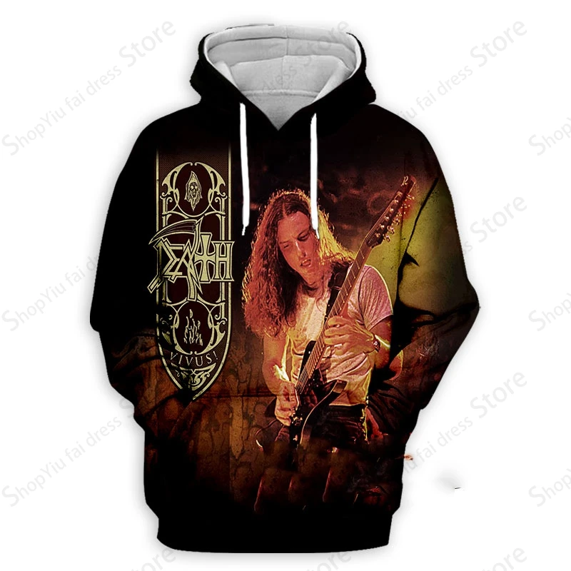 Heavy Metal Rock Band Death 3d Print Graphic Hoodies Men Women Fashion Street Oversized Hoodie Music Sweatshirt Boy Coat Y2k