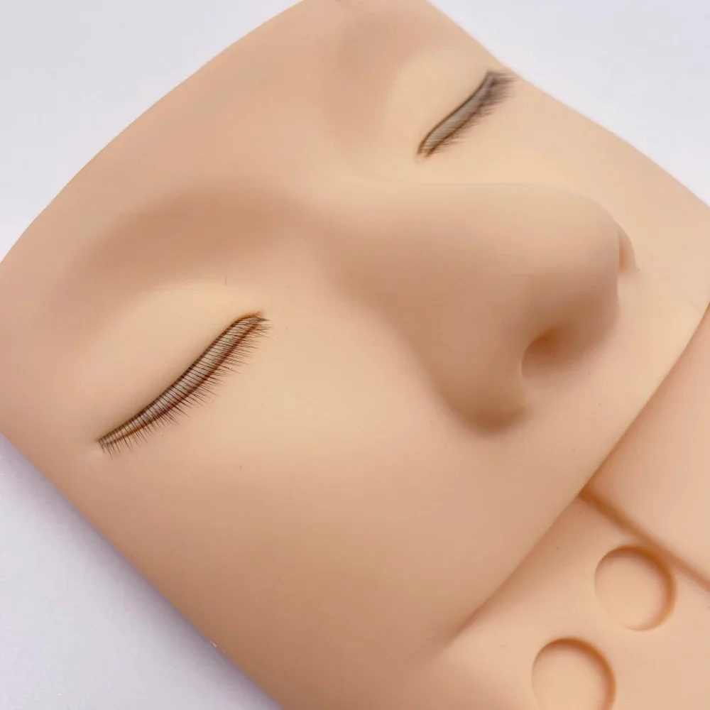 False Eyelash Mannequin Head Flat Doll Head For Lash Practice Eyelash Mannequin Doll Face  Korean Makeup Products Tool For Women
