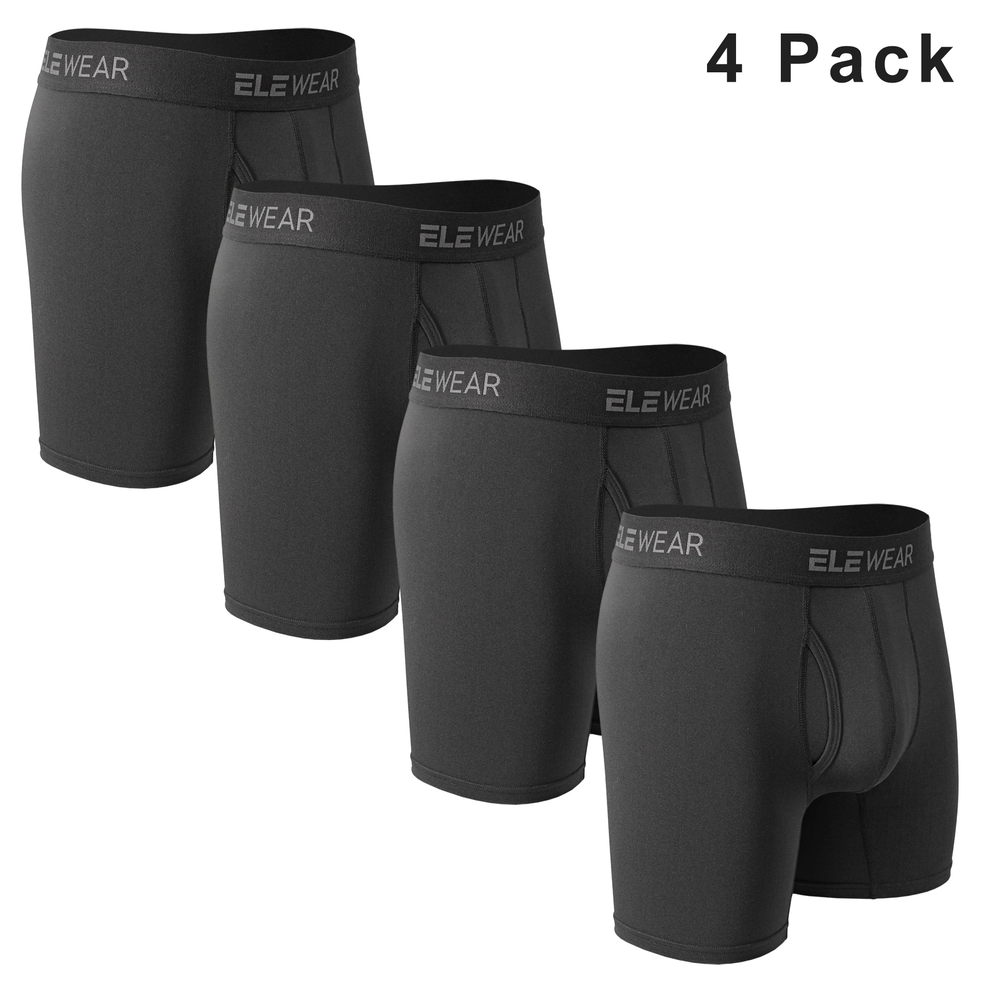 4 عبوات من الملابس الداخلية للرجال مع فتحة قابلة للتنفس للرجال سراويل داخلية للرجال مقاس كبير بوكسر أنيق