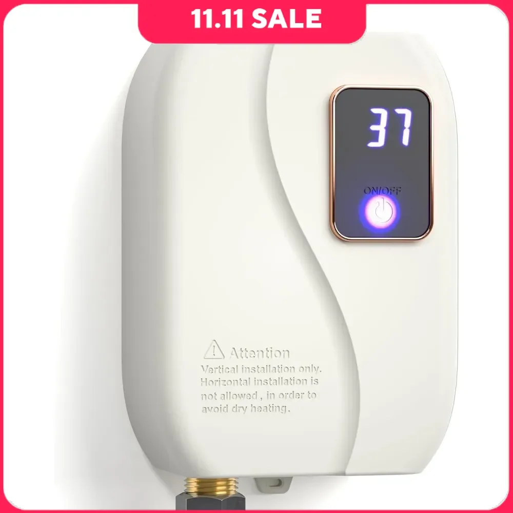 Chauffe-eau électrique sans réservoir, 3000W 110V, chauffe-eau instantané sous évier, chauffe-eau à demande réduite