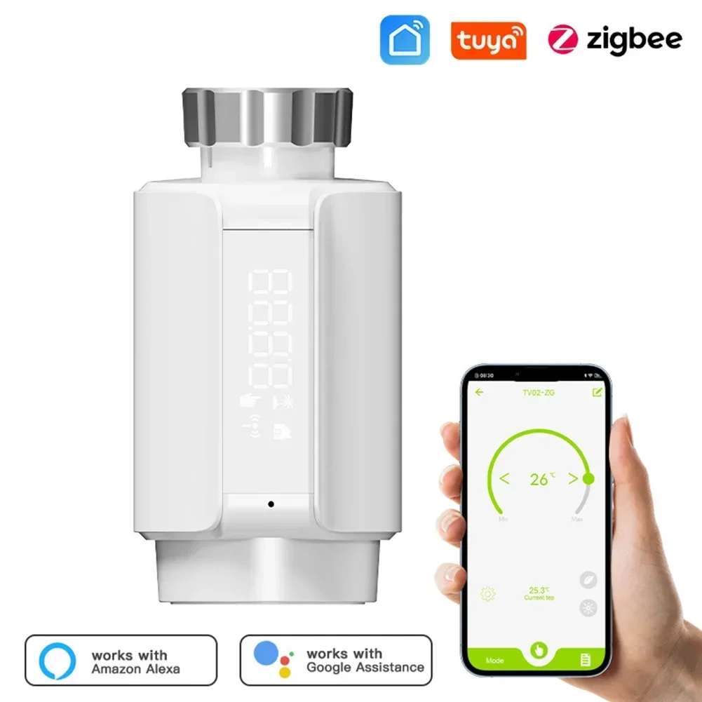 

Programmable Wireless Valve for Smart Home Radiator Heating Intuitive App Interface LED Display Shell Opening Function IP20