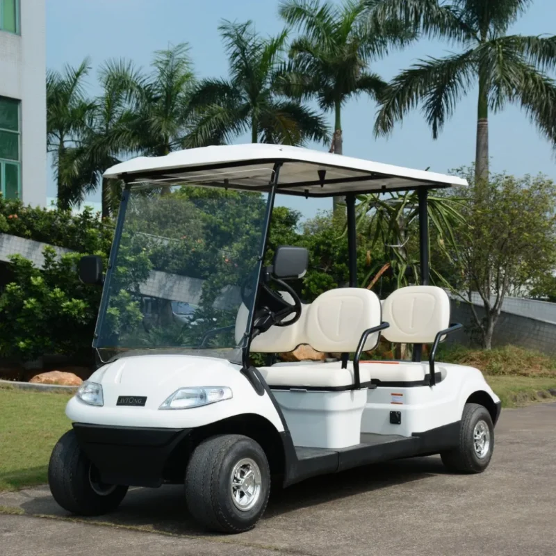 

Electric Sightseeing Bus Golf Battery Powered 4 Seater Golf Car Luxury Lithium Powered Golf Cart with 4WD and Classic Design