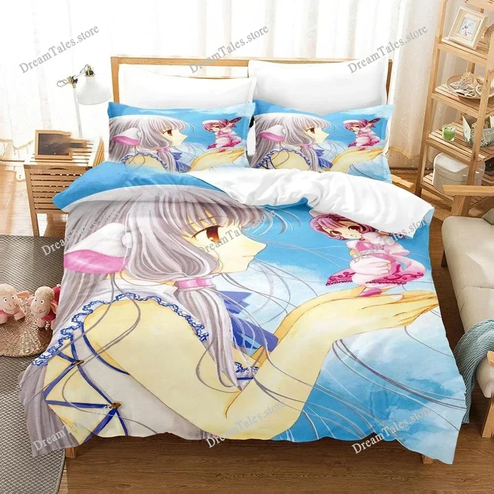 Chobits Chi Luxury Bedding Set Japan Anime Duvet Cover Set Comforter Bedspread Linen Twin Single Size Printed Home Textile963