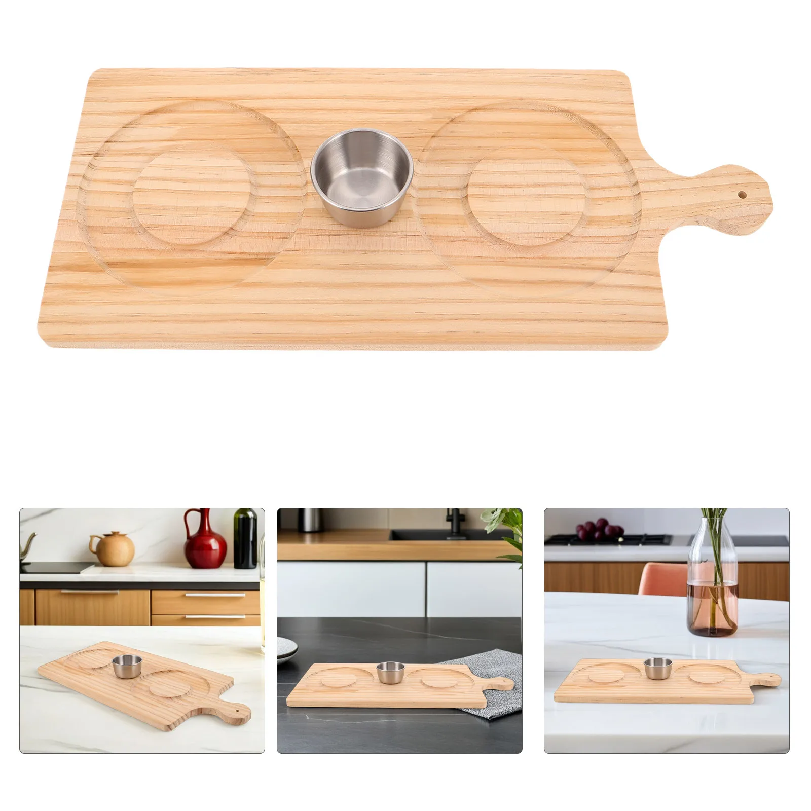 

1 Set Wooden Margarita Tray With Stainless Steel Bowl Bartender Salt Rimmer Tool For Cocktails Bar Accessories Glass