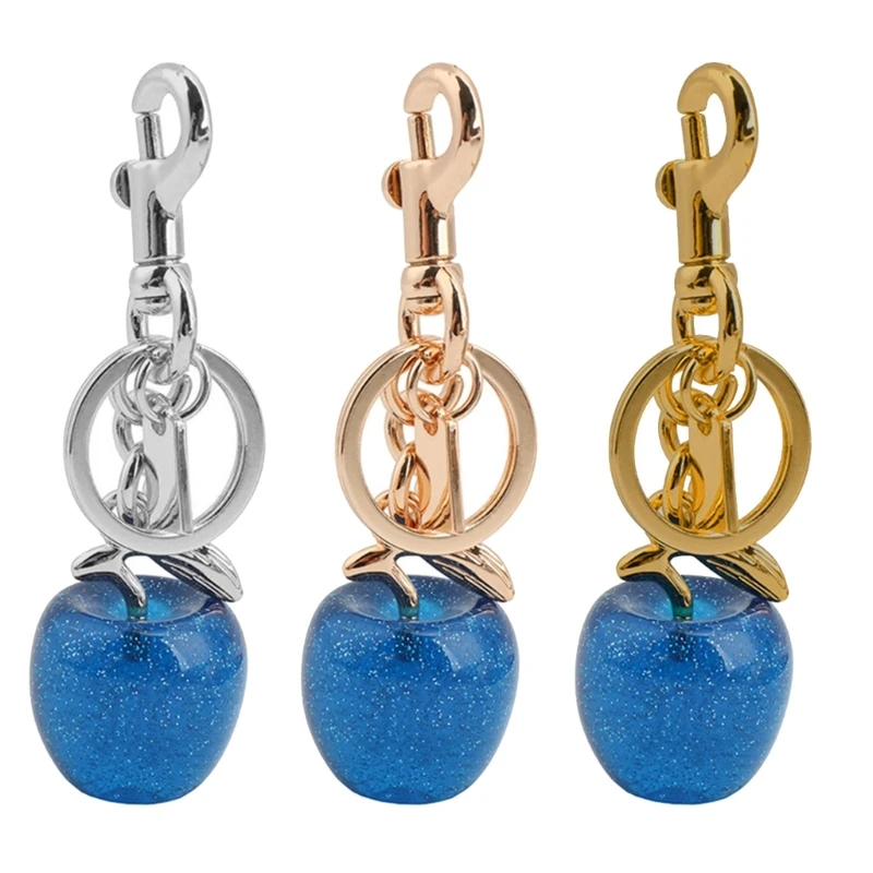 Unique Blue Apples Keychain Easy to Carry Key Management Holder for Bag Hangings