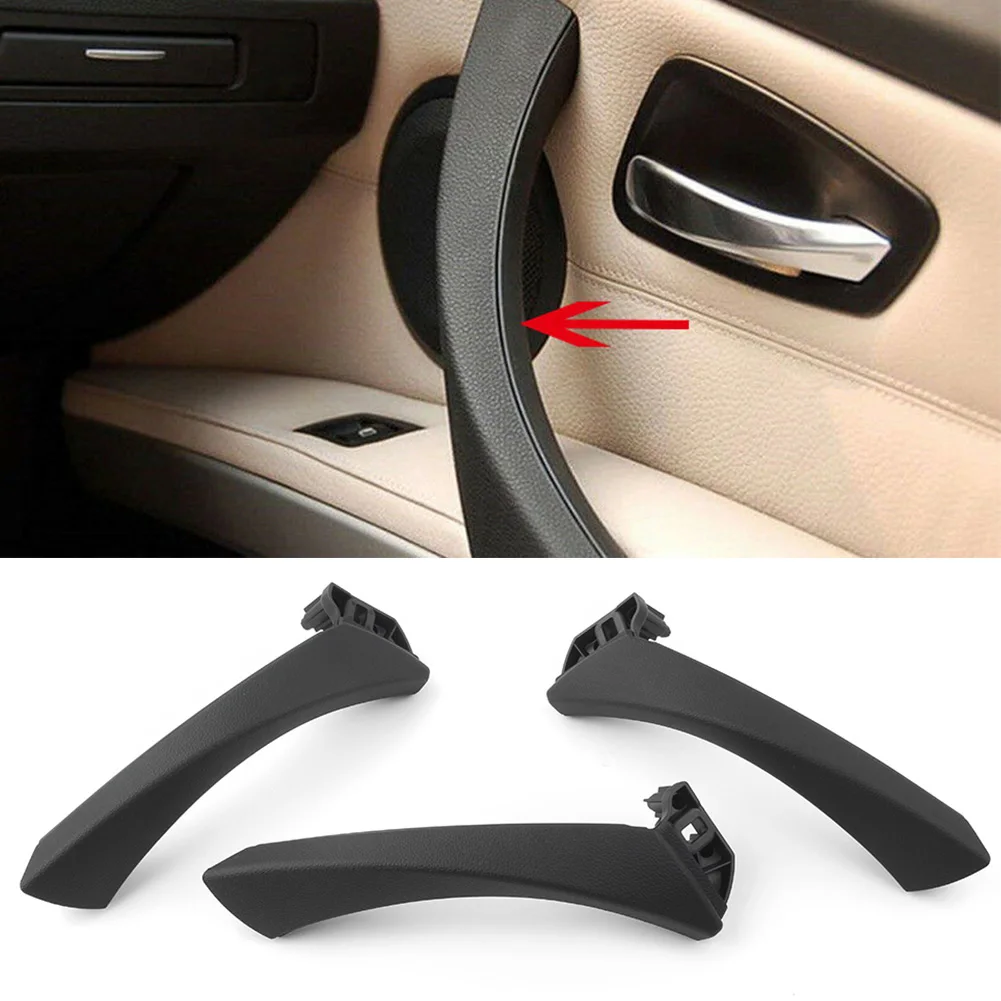 Car Inner Door Panel Handle Pull Trim Cover 6PCS/SET For BMW 3 Series E90 E91 2004-2008 2009 2010 2011 2012 2013 2014 RHD Only