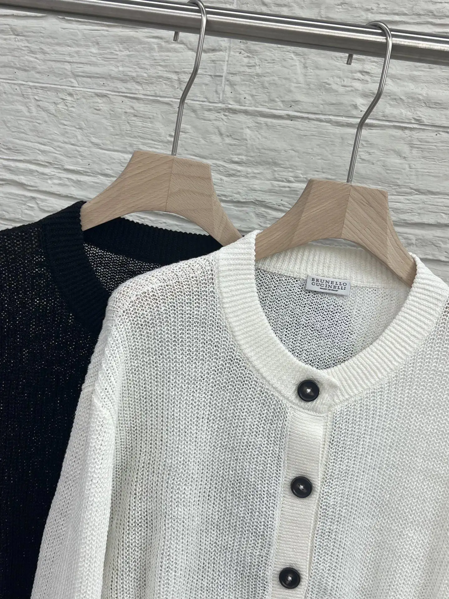 Early Spring Fashionable Casual Versatile Single-Breasted Crew Neck Linen Knit Cardigan For Women