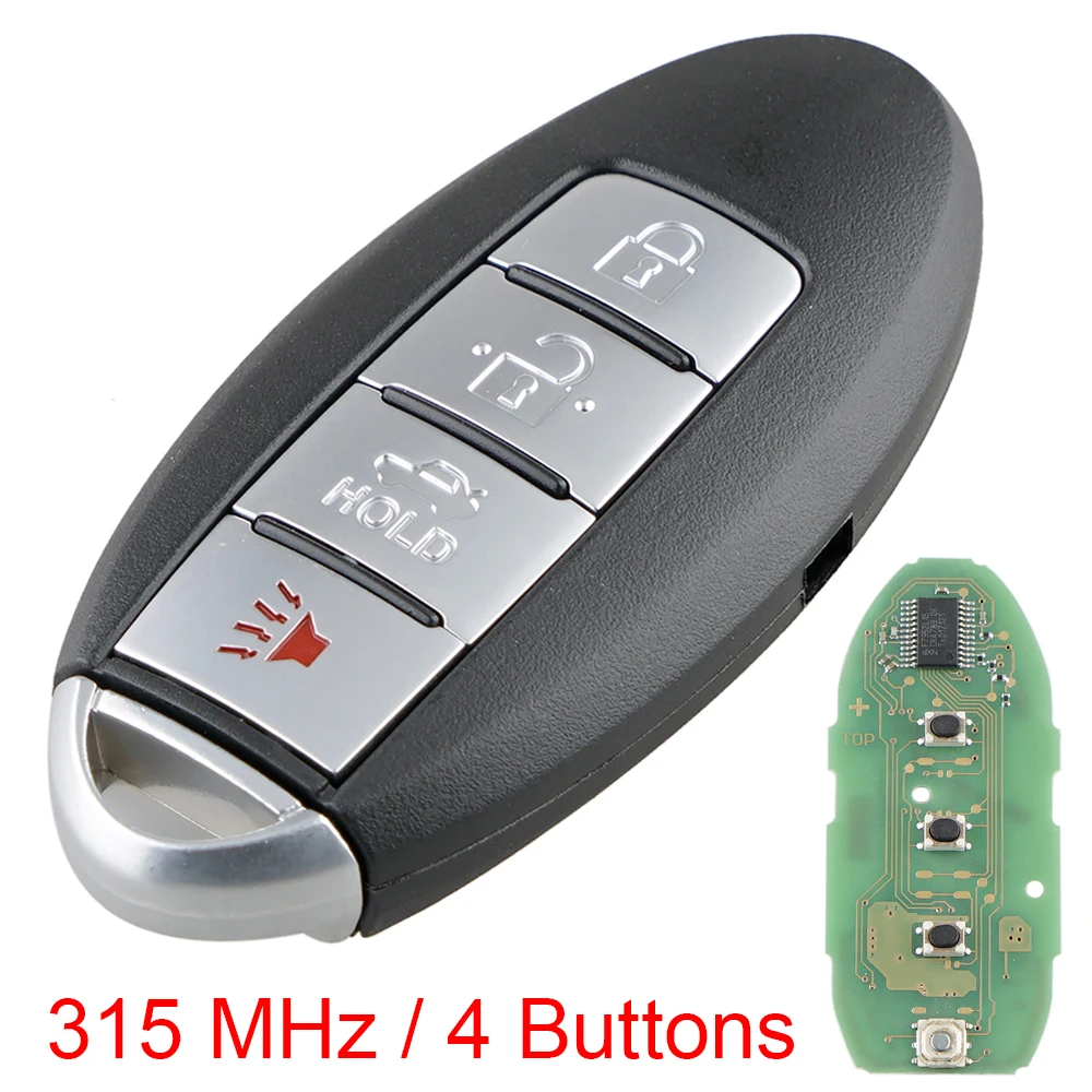 

315 MHz 4 Buttons Replacement Keyless Entry Remote Key Fob Uncut KR55WK48903 Fit for Murano / Versa / Nissan Altima 2007-2014