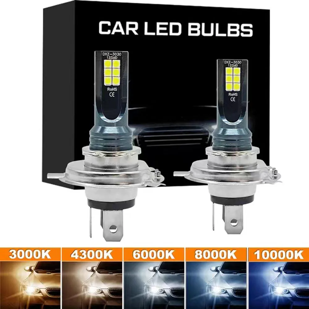 2Pcs H4 H7 LED Headlight H11 H8 H9 H10 H1 H3 Car Fog Light Bulbs 9005 9006 Auto Driving Running Lamps 12000LM 80W 12V