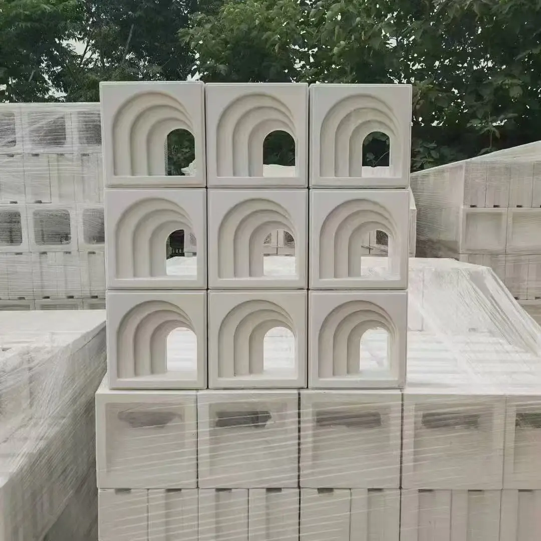 Three-in-one double-sided hollow cement Internet celebrity brick plastic mold for wall decoration and interior decoration