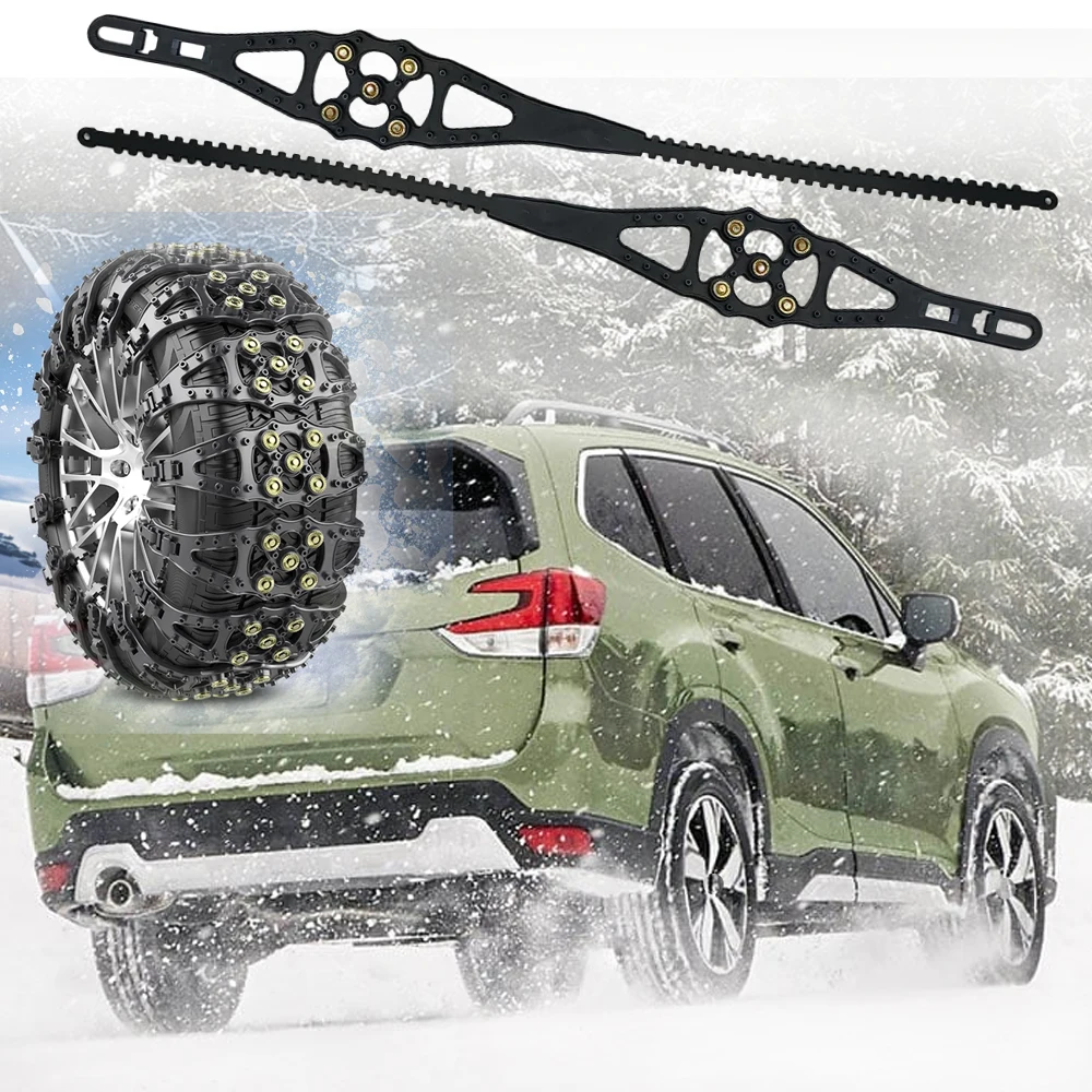 2Pcs Car Snow Tire Wheels Chains Tire Anti-slip Ties Snow Mud Emergency Anti-slip Chain For Cars Universal Lockout Artifact