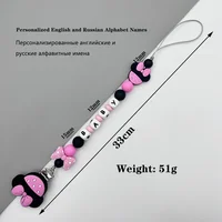 Clips de Sucette Personnalisés en Silicone pour Bébé, Lettres Anglaises et Russes, TeWindsor, Cadeau Kawaii 6