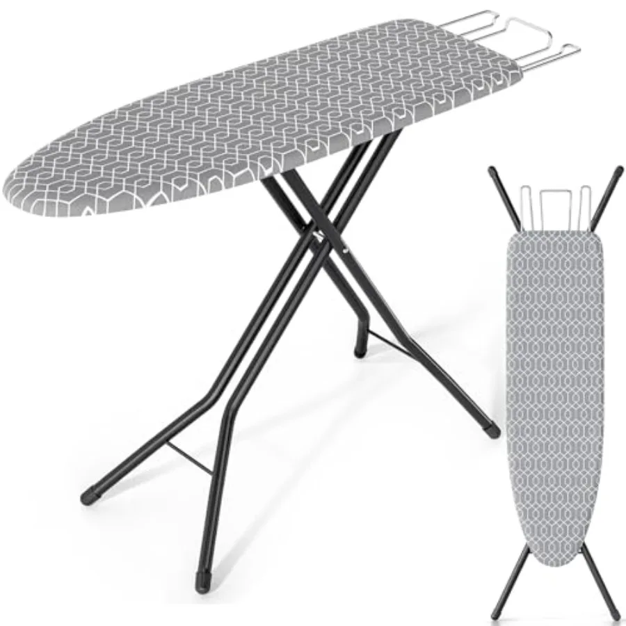 

Foldable Ironing Board Full Size Iron and Ironing Board Set Standard Size Iron Boards with Ironrest and Adjustable Height Heavy