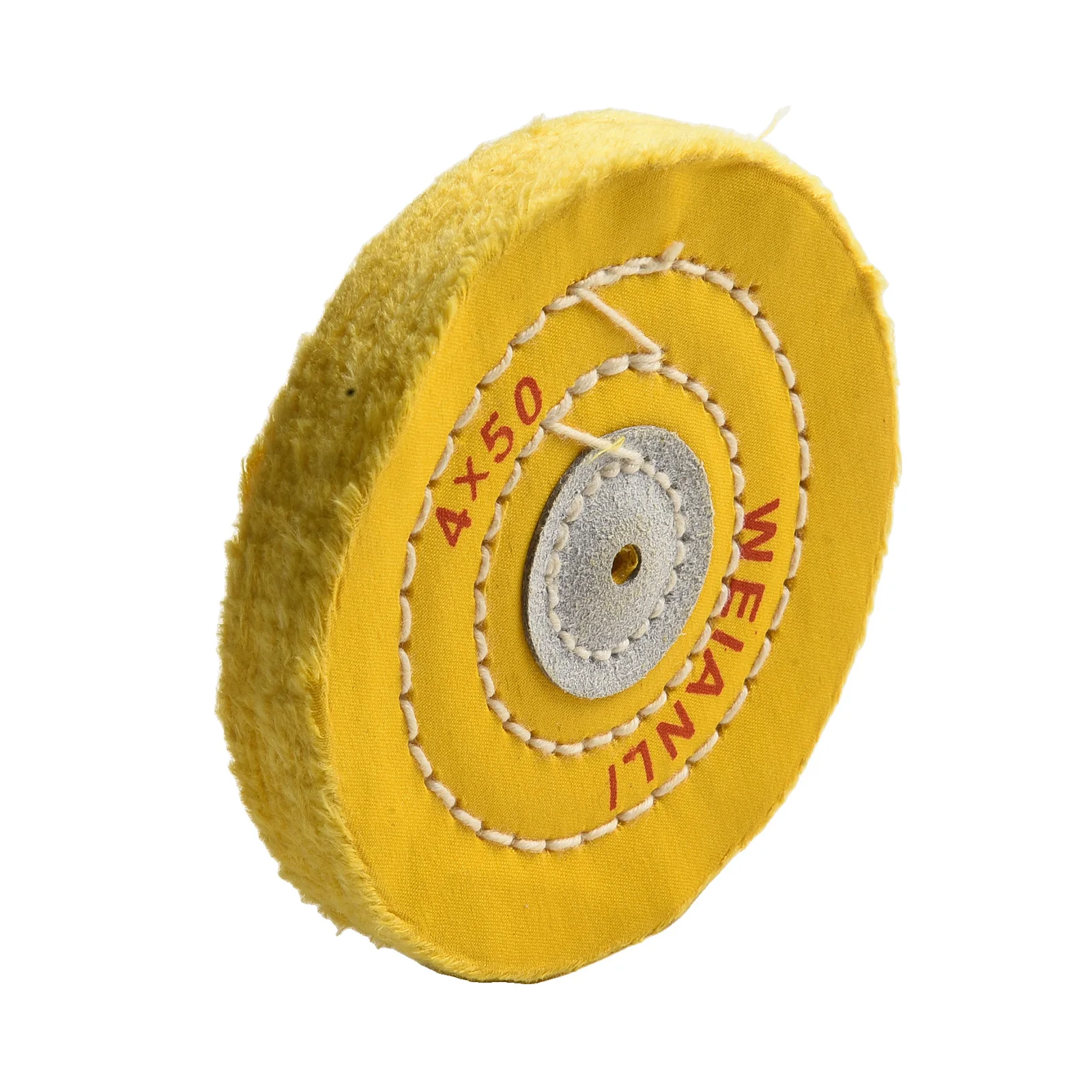 Brand New Polishing Wheels Buffing Wheel Iron Power Tools White/yellow 100mm/4inch 4in 50PLY Buffers Cotton Cloth
