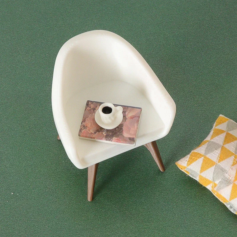 1/12 Poppenhuis Mini Fauteuil Model Poppenhuis Woonkamer Meubels Decoratie Poppenhuis Micro Scène Bouw Rekwisieten