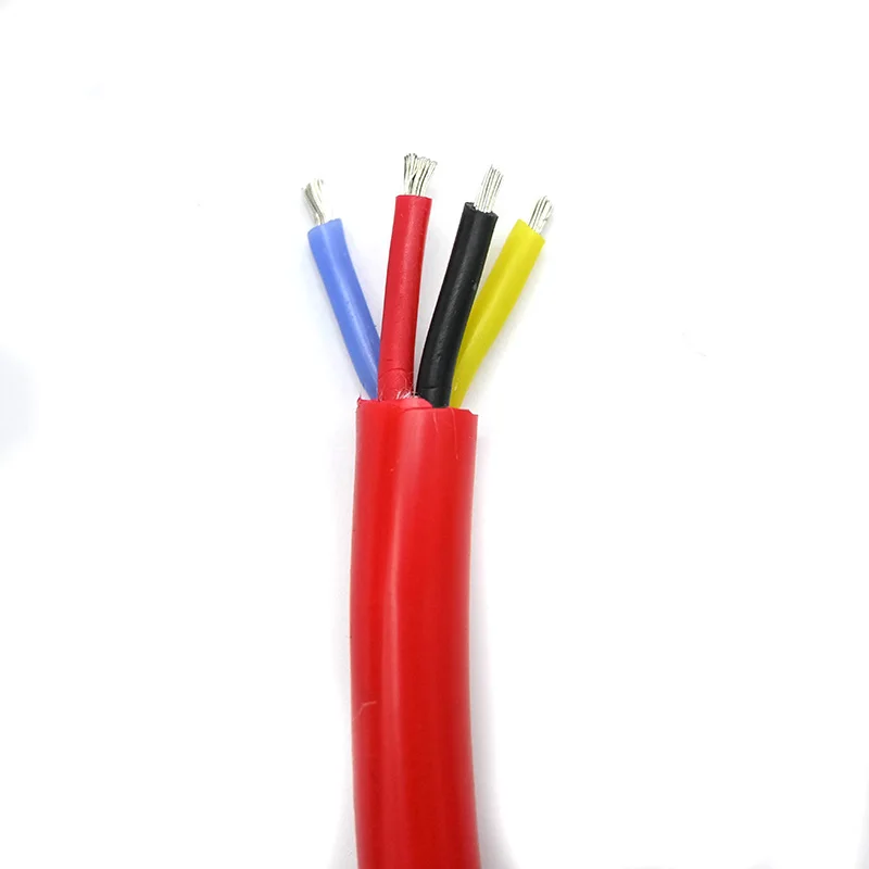 High Temperature Silicone Rubber Cable 2 3 4 5 Core 1mm² 1.5mm² 2.5mm² Multicore Flexible Silicon Power Cord Electric Cable