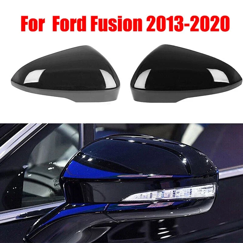 

2PCS Rearview Mirror Cover Decor Housing Fit For Ford Mondeo Fusion 2013-2021 Wing Side Mirror Cap Car Exterior Accessories