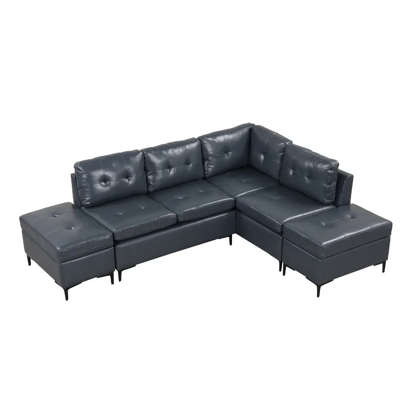 

Leather Art Sofa Sofa Living Room Small Apartment Simple Now Office Business Reception Clothing Store