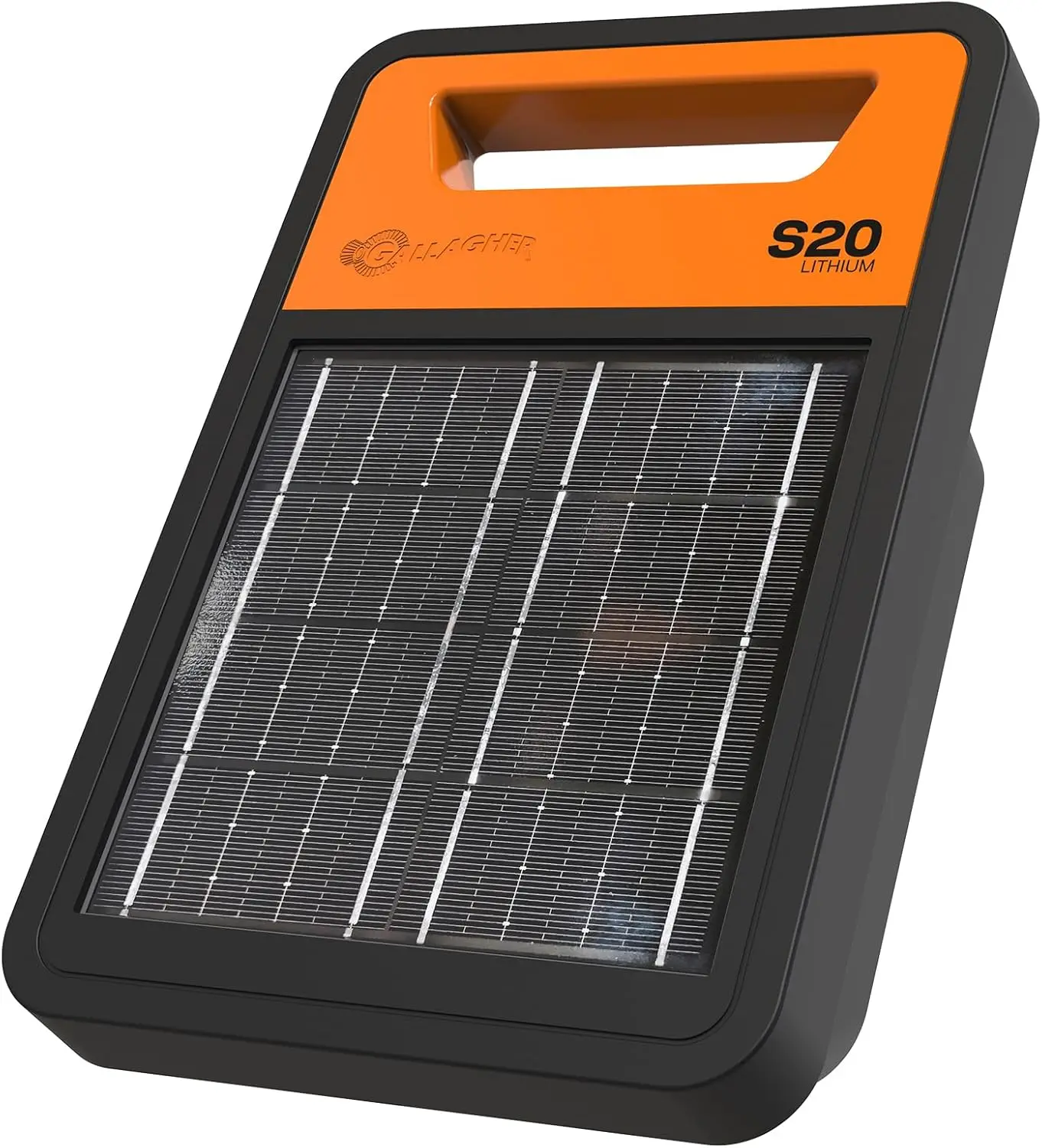 Gallagher S20 Solar Electric Fence Charger | Powers Up To 2 Miles Of Typical Fence | Solar Lithium Technology | 0.2 Joule Solar