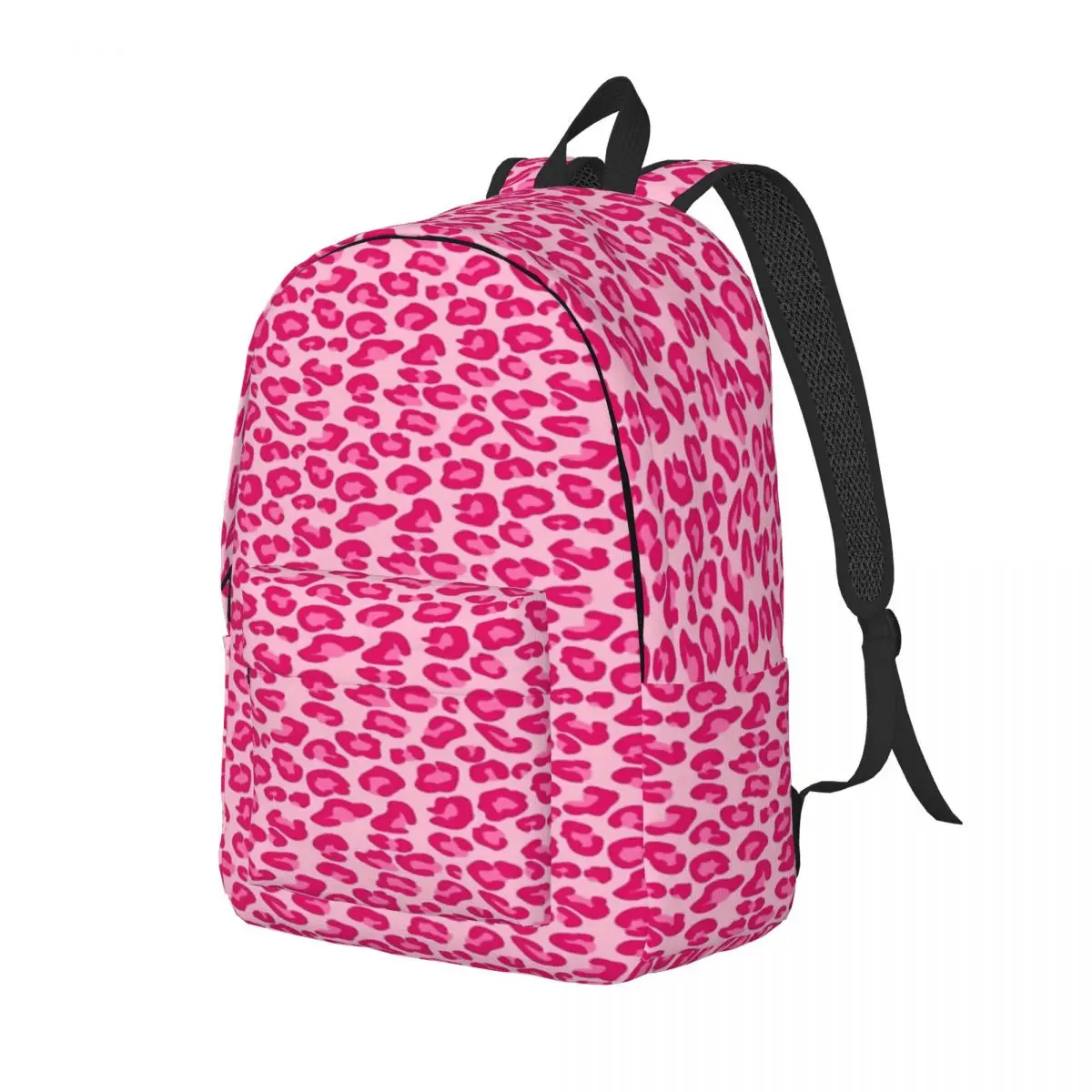 Leopard Print In Pastel Pink Hot Pink And Fuchsia Simple and stylish backpack Canvas backpack Backpacks for women